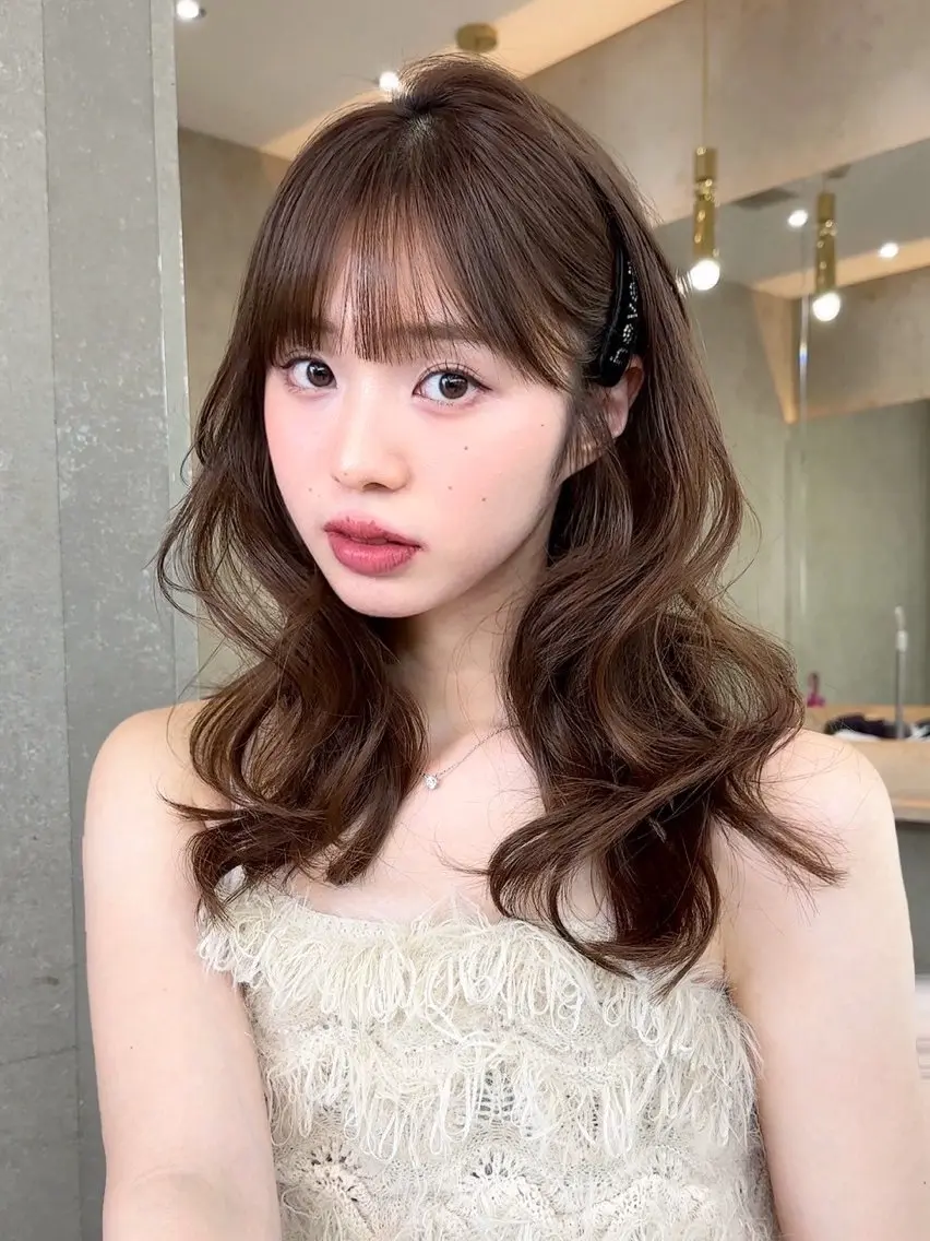 セミロング カラー カット ヘアカラー トリートメント Lond mare レイヤーカット/韓国のヘアスタイル