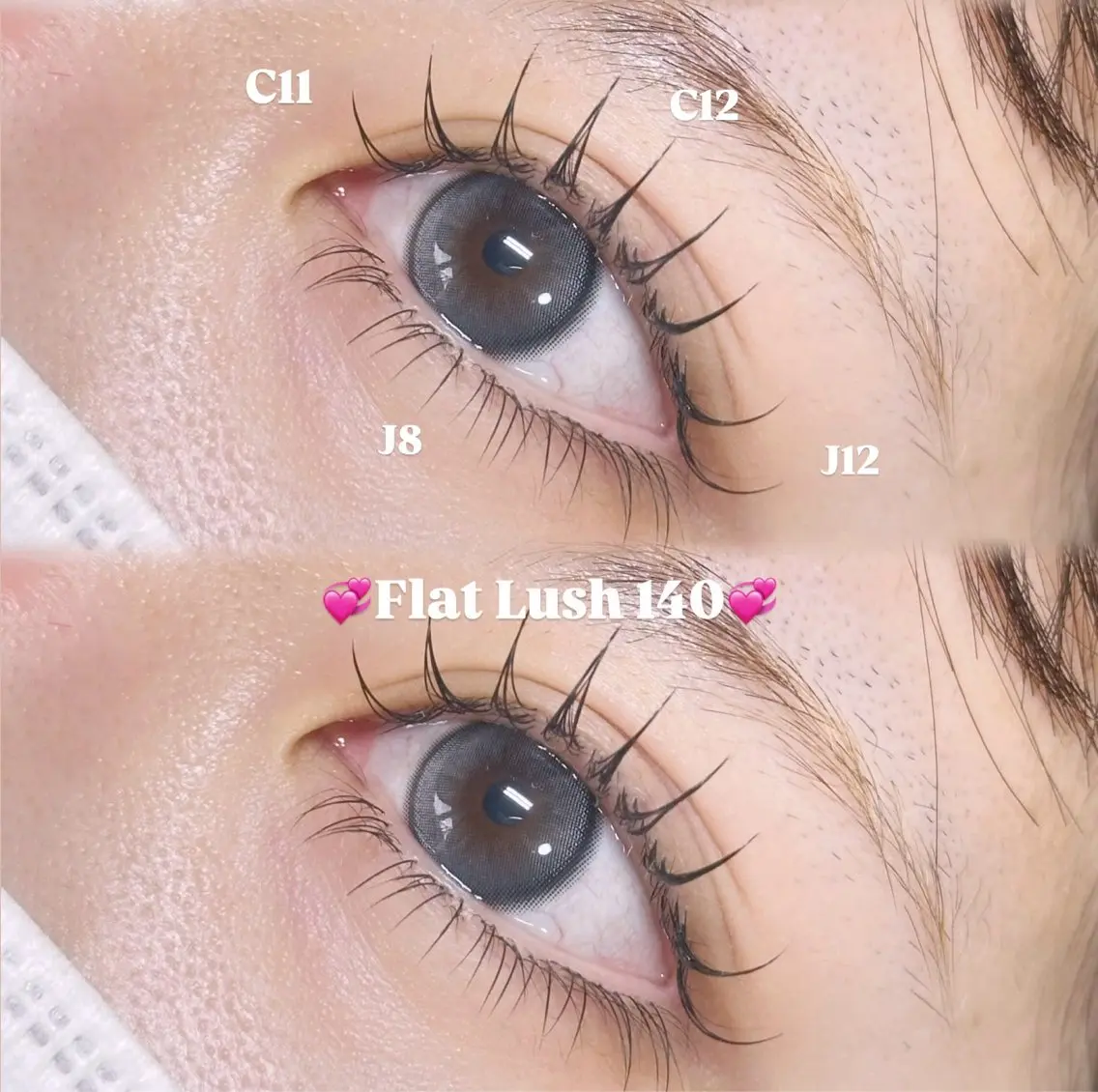フラットラッシュ120本+下エクの写真