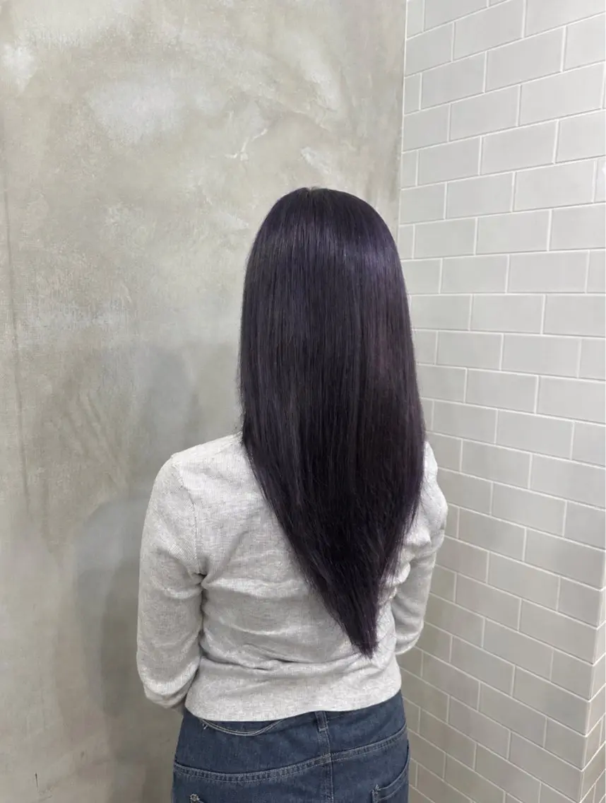 カラー ラベンダーカラー 大下 真彪のヘアスタイル