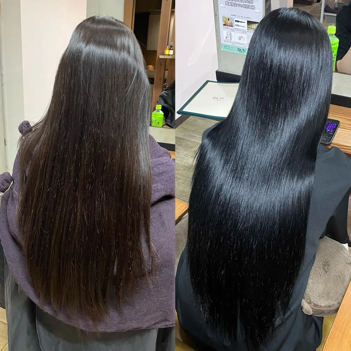 カラー 黒髪 ブルーカラー ブルーブラック 透明感カラー 水口 青俐のヘアスタイル