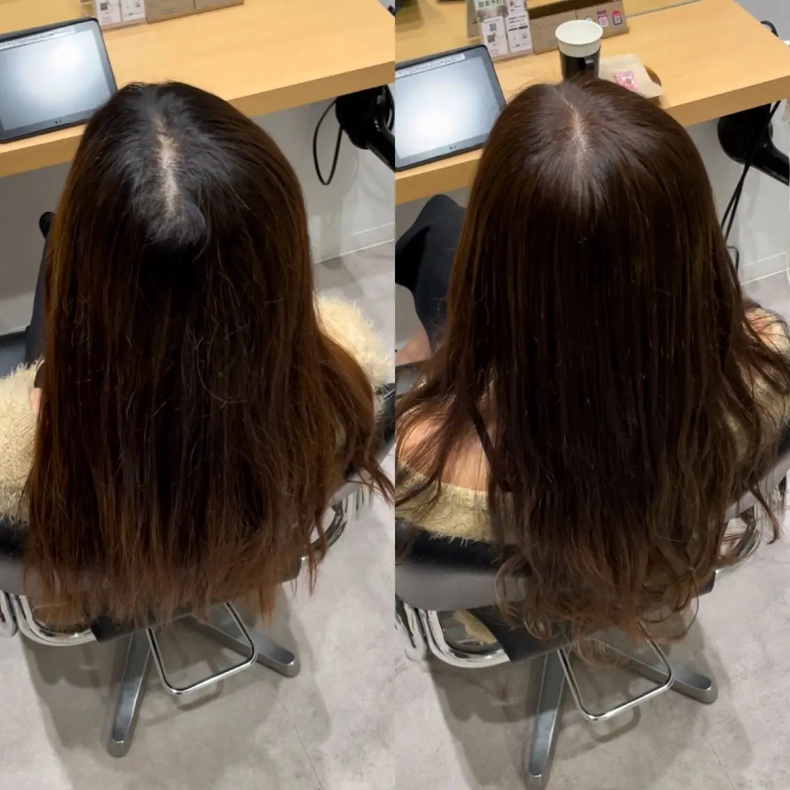 セミロング カラー イルミナカラー トリートメント 髪質改善ヘアケア 艶髪特化/上田のヘアスタイル