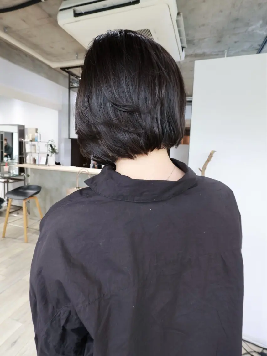 ショート ボブレイヤー ボブ レイヤーカット カット や ぎ /似合わせ カラー/神戸美容室のヘアスタイル