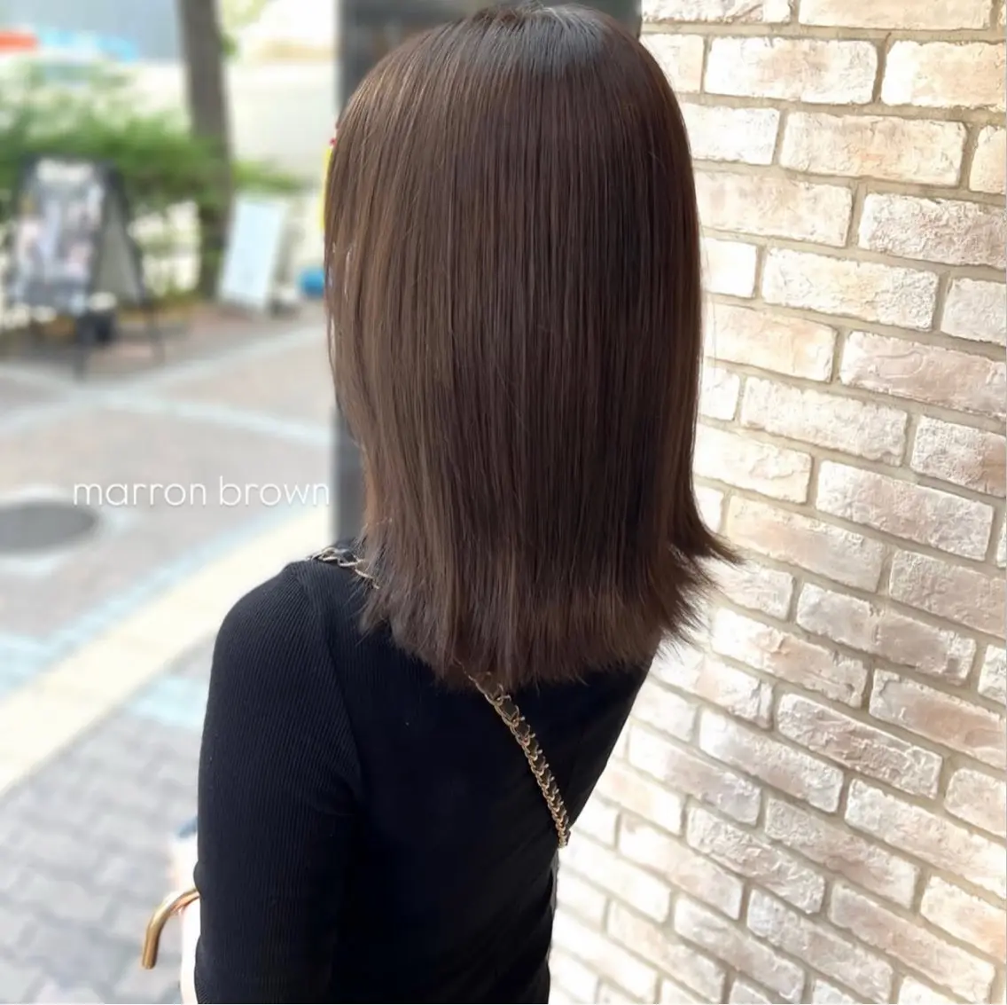 ミディアム カラー 前川 朋香のヘアスタイル