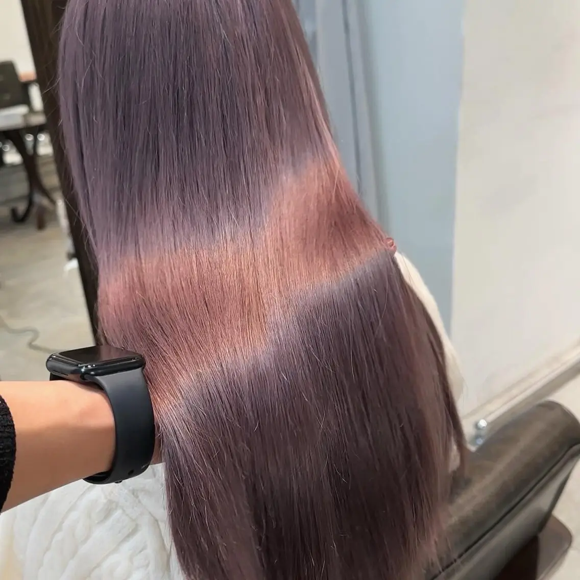 ミディアム カラー パーマ ヘアアレンジ メンズ ヘアカラー トリートメント ブリーチカラー🤍 颯馬🐈‍⬛のヘアスタイル