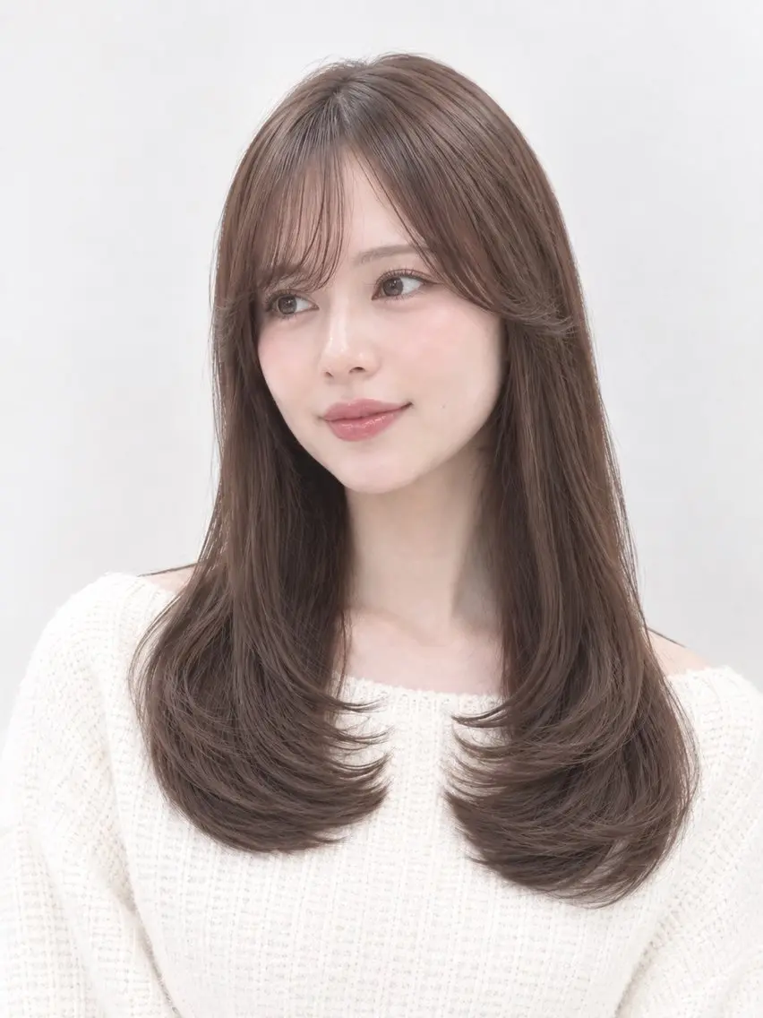 セミロング カラー 透明感カラー/艶髪/ 🫧乳井悠香のヘアスタイル