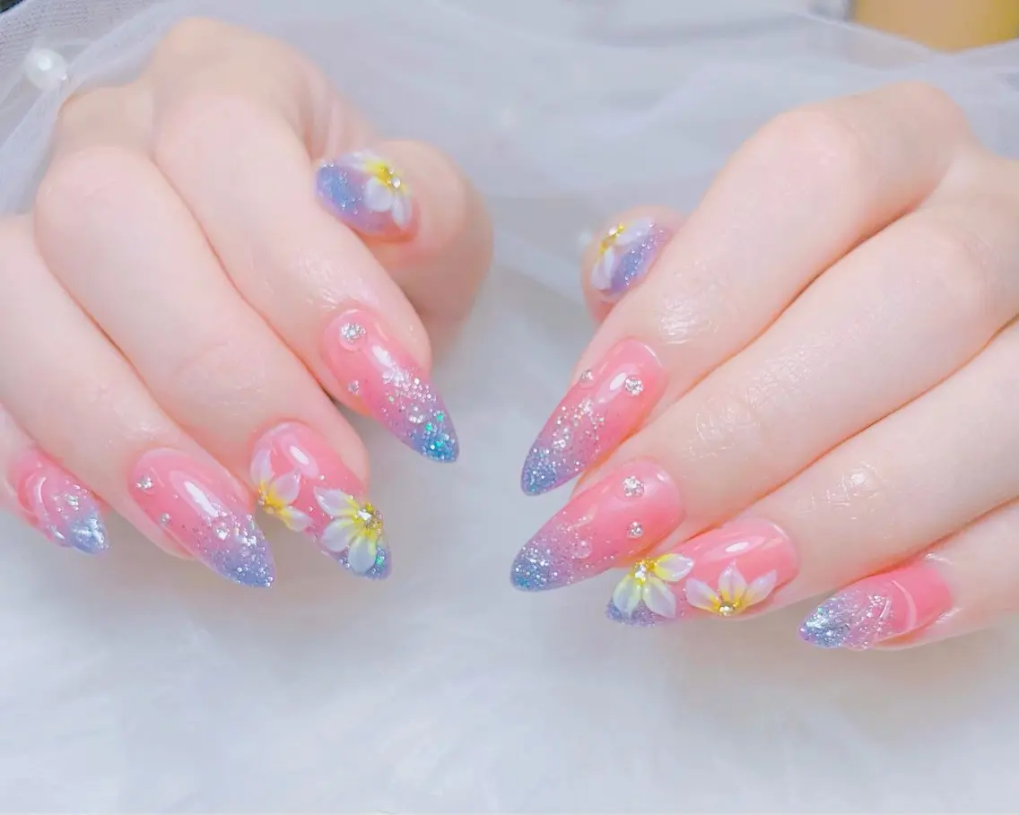 ネイル チークネイル 長さ出し フットネイル 韓国ネイル マグネットネイル ハンドネイル ハンドケア AN NAIL _HOAのネイルデザイン