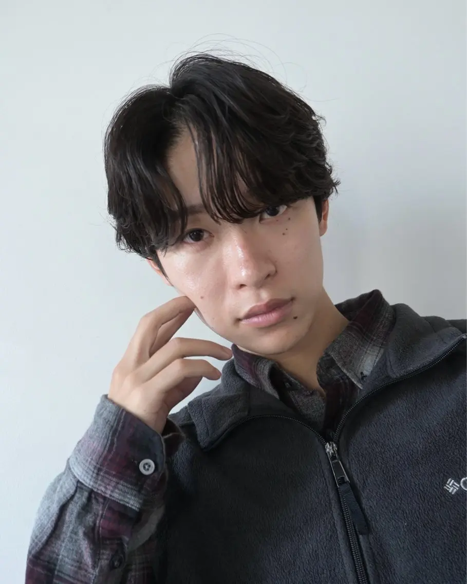ショート メンズ 渋谷シャドウパーマ 特化うえちりくのヘアスタイル