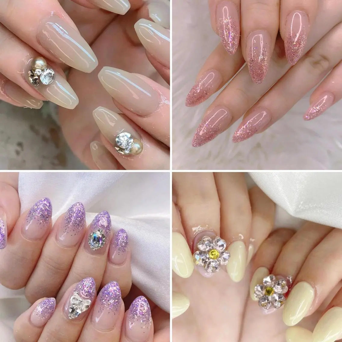 ネイル 渋谷／チップ長さ出し 👑アプレgel-xのネイルデザイン
