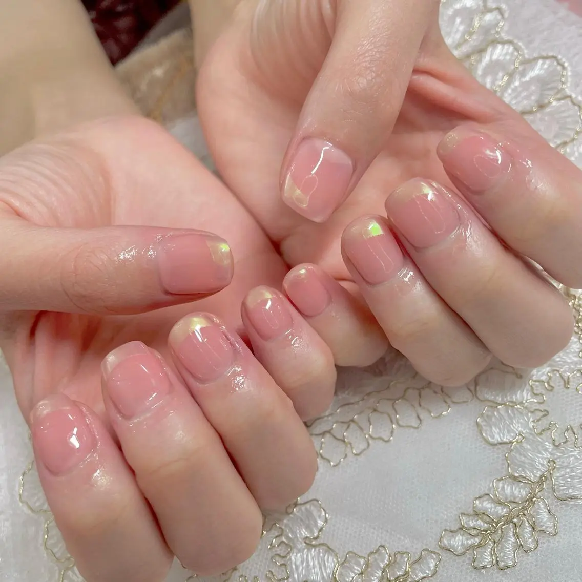 ネイル アートネイル オーロラネイル ジェルネイル 持ち込み ニュアンスネイル J terrace Nailのネイルデザイン