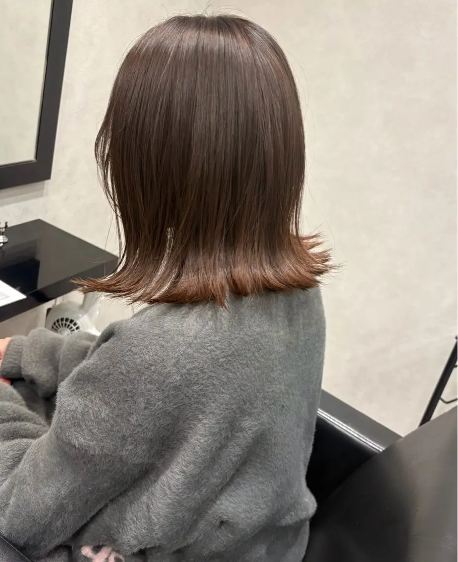 ミディアム 外ハネヘア 福島 あいりのヘアスタイル