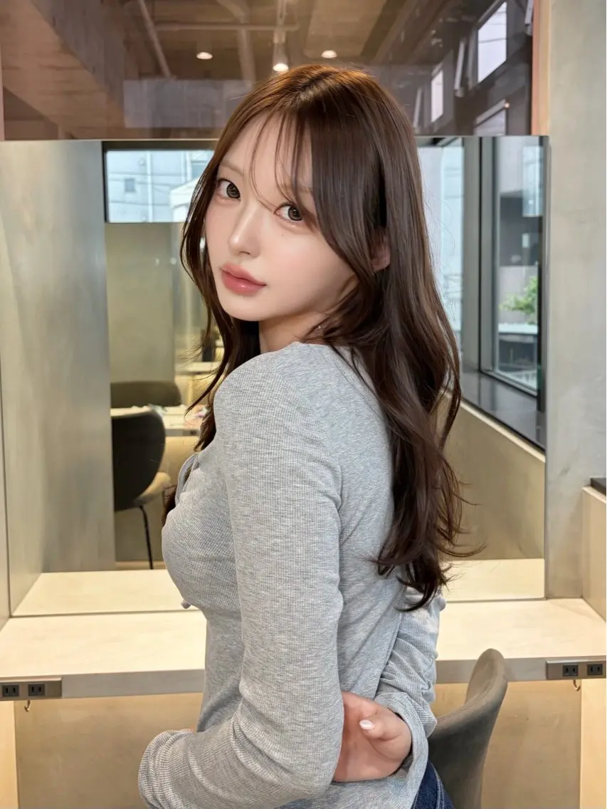 ロング カラー カット ヘアカラー トリートメント 韓国レイヤー 🤎🦋Harisのヘアスタイル