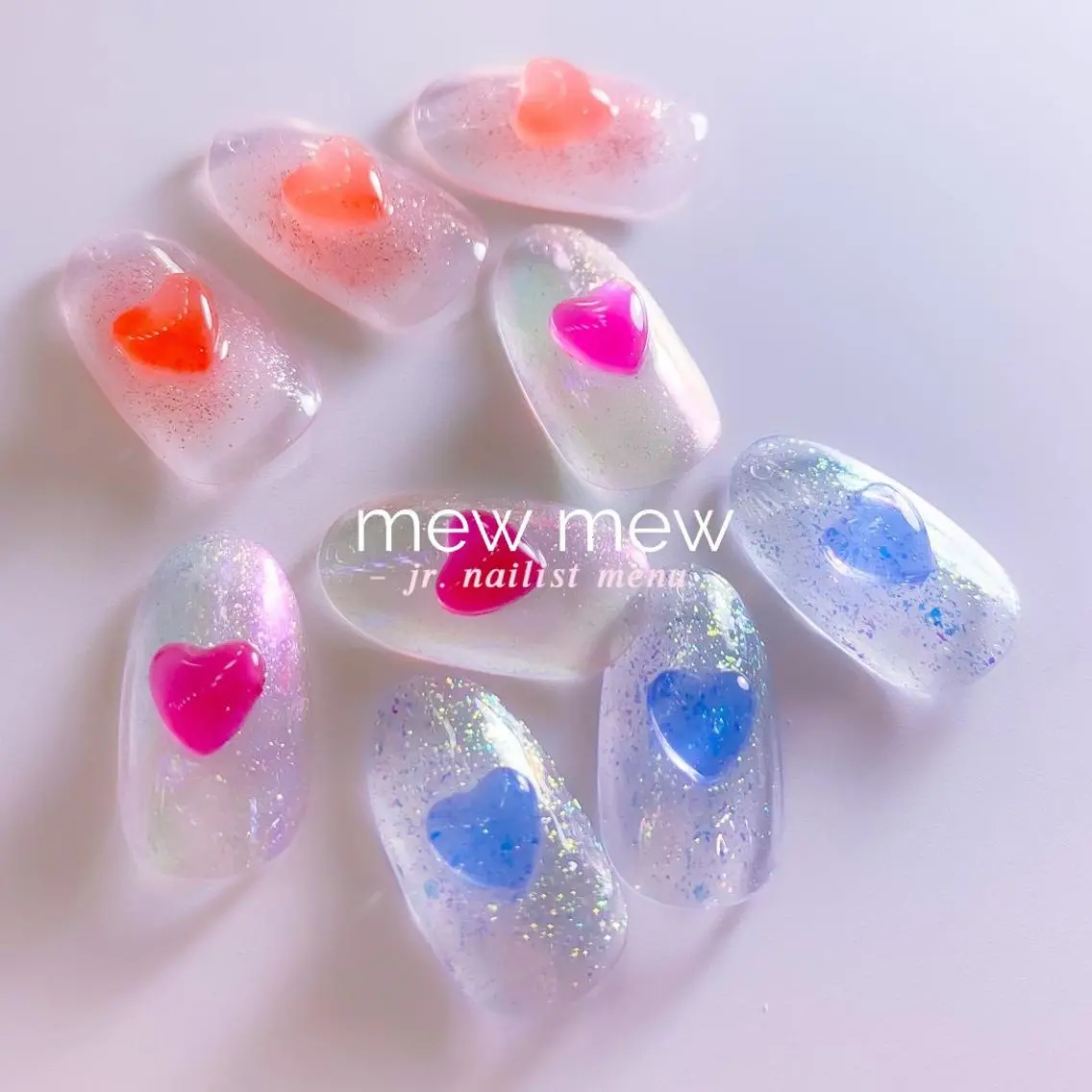 ネイル UVネイル ハンドネイル mew mew kotomiのネイルデザイン