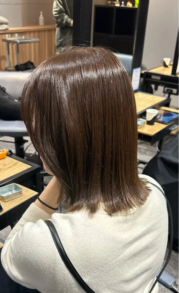 ミディアム ボブ 外ハネヘア 透明感艶カラー🎀 Saoriのその他イメージ