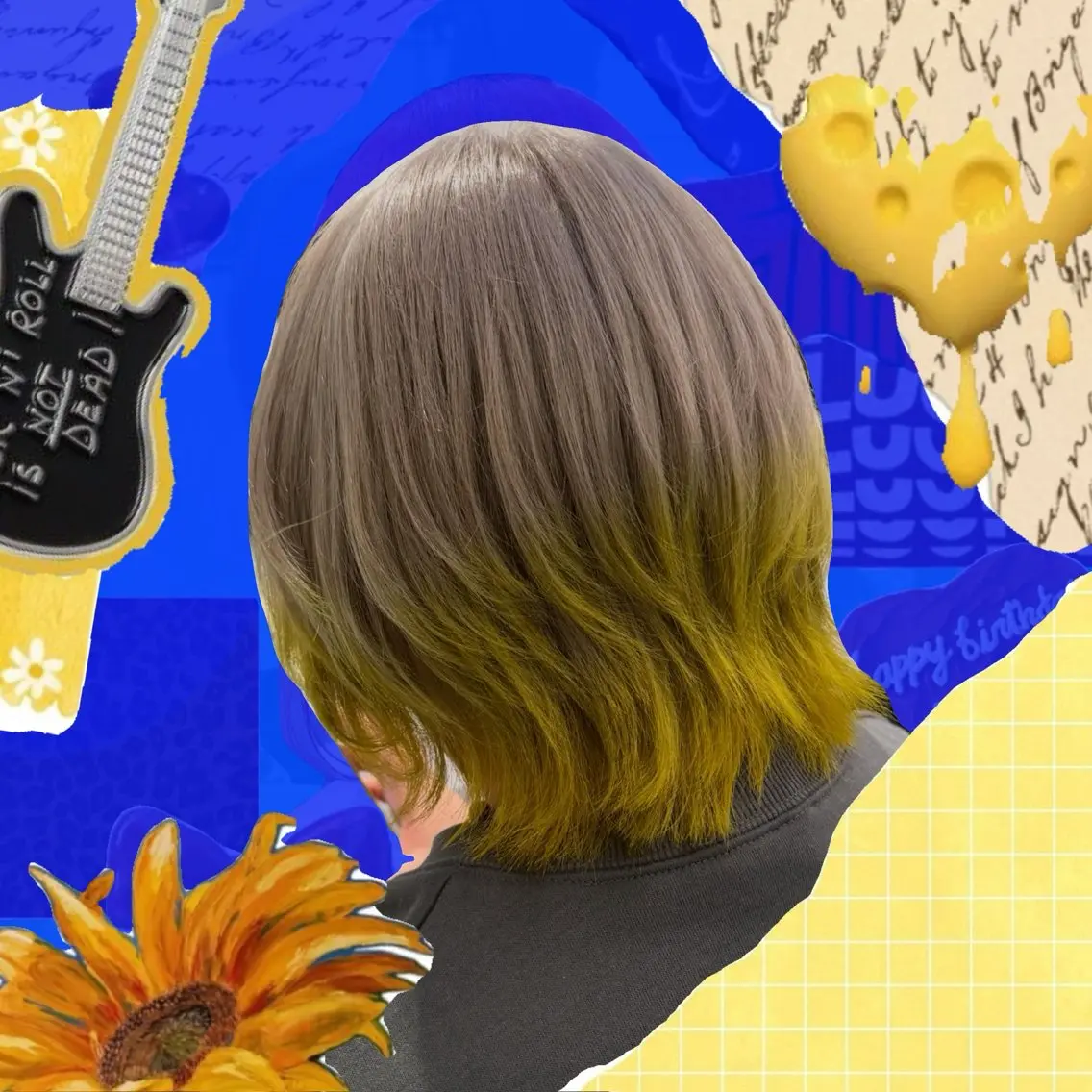 セミロング カラー ヘアアレンジ ヘアカラー トリートメント ヘアセット 🌈くれは🎨デザイ ン🌟ダメージレスのヘアスタイル