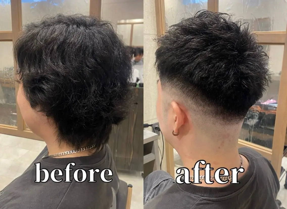 ショート メンズ フェードカット 刈り上げ カット 👑髪質改善/縮毛矯 正/フェード/森田のヘアスタイル