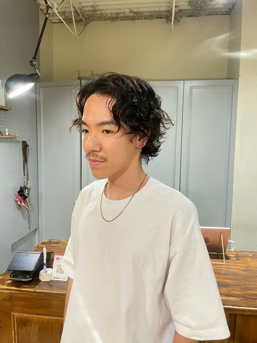 ショート メンズ メンズパーマ ボブ カット パーマ 🤩噂のMr.髪ポジ ティブ®️yu🤩のヘアスタイル
