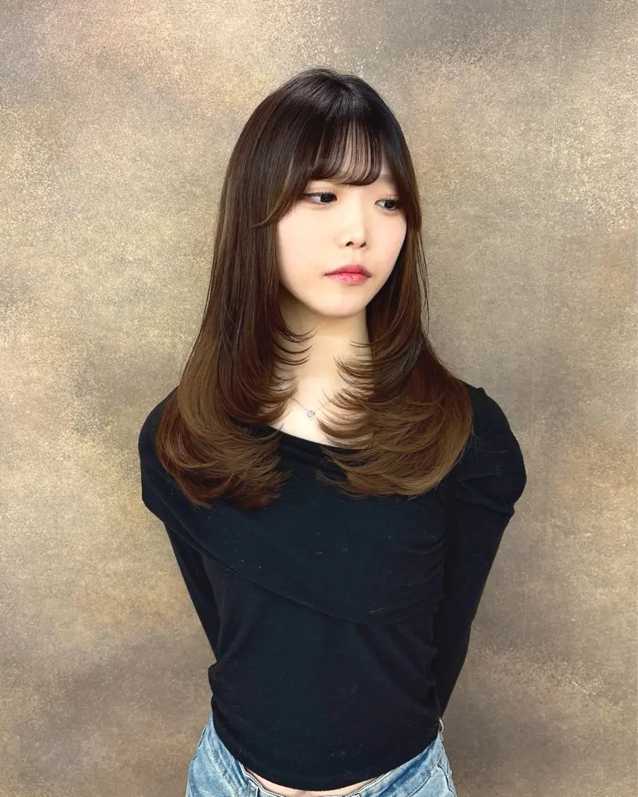 【トレンドカット🤍】韓国風レイヤー🇰🇷✨の写真