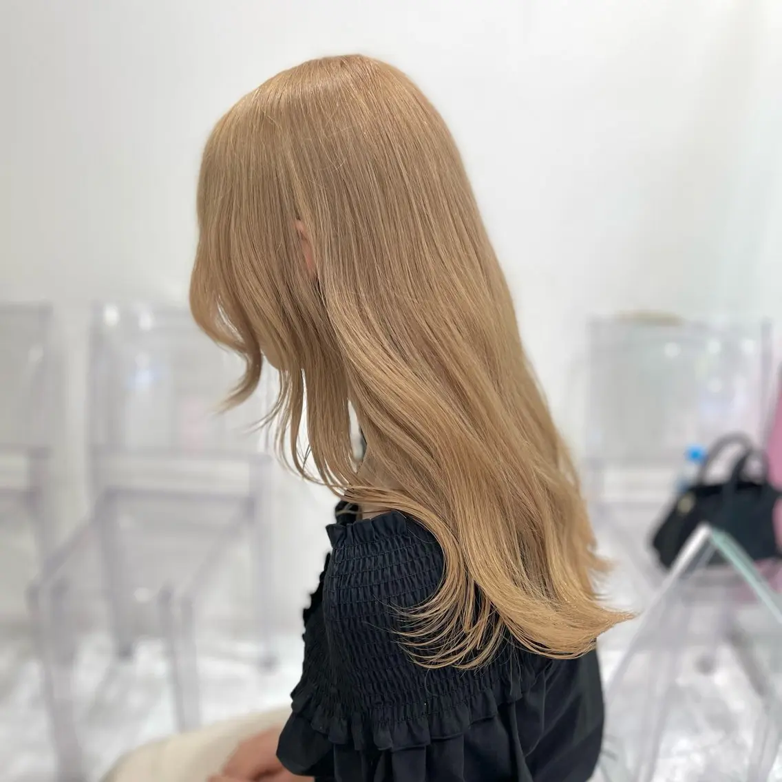 ロング カラー ヘアカラー トリートメント ヘアセット 色落ち綺麗🩰ハイ トーン🎀RINKAのヘアスタイル