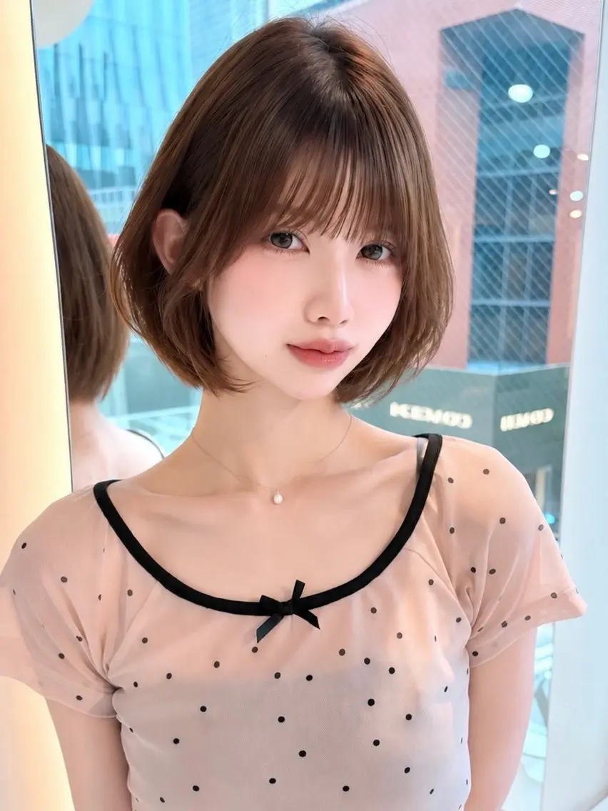 ショート 顔周り/レイヤー/ 銀座/kaede🎀のヘアスタイル