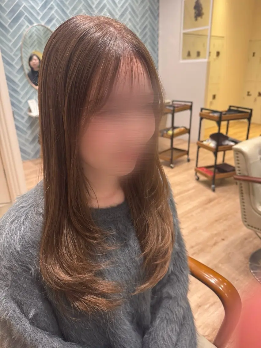 ロング カラー ヘアカラー 河添 麗菜のヘアスタイル