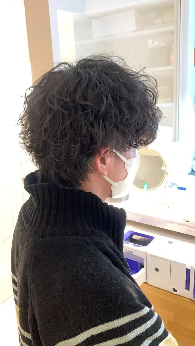 波巻きパーマ+カットの写真