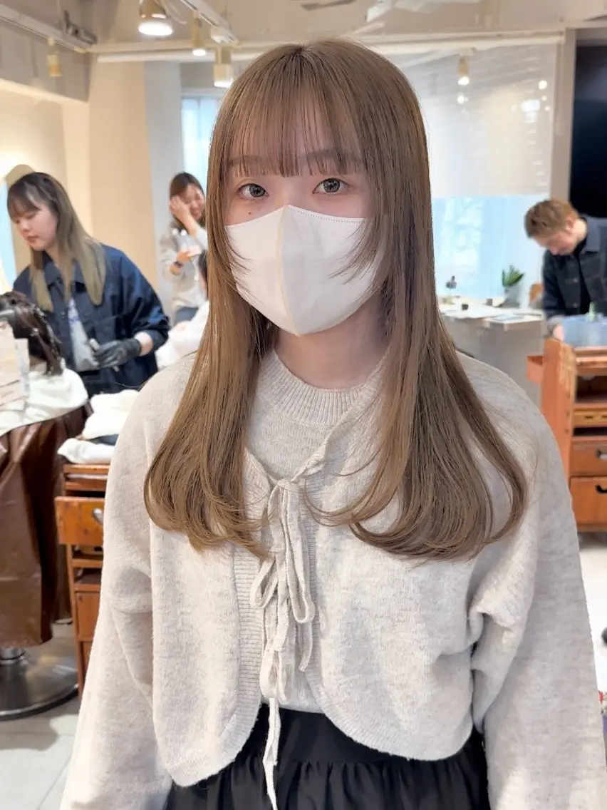 ロング カラー ベージュカラー ブリーチ 透明感カラー ダブルカラー ハイトーンカラー 💎wakaba💎 モデル募集中のヘアスタイル