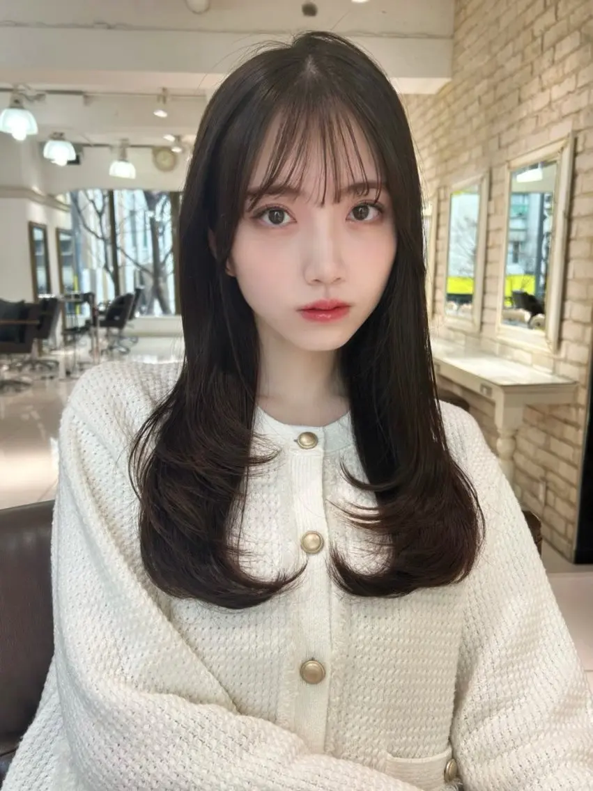 ロング ﾊﾙｶ🌷ﾅﾁｭﾗﾙ 盛れ/韓国ヘアのマツエク・マツパデザイン