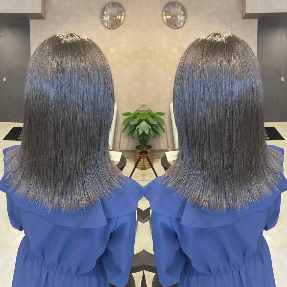 セミロング カラー tocca 💜石田愛結💜のヘアスタイル