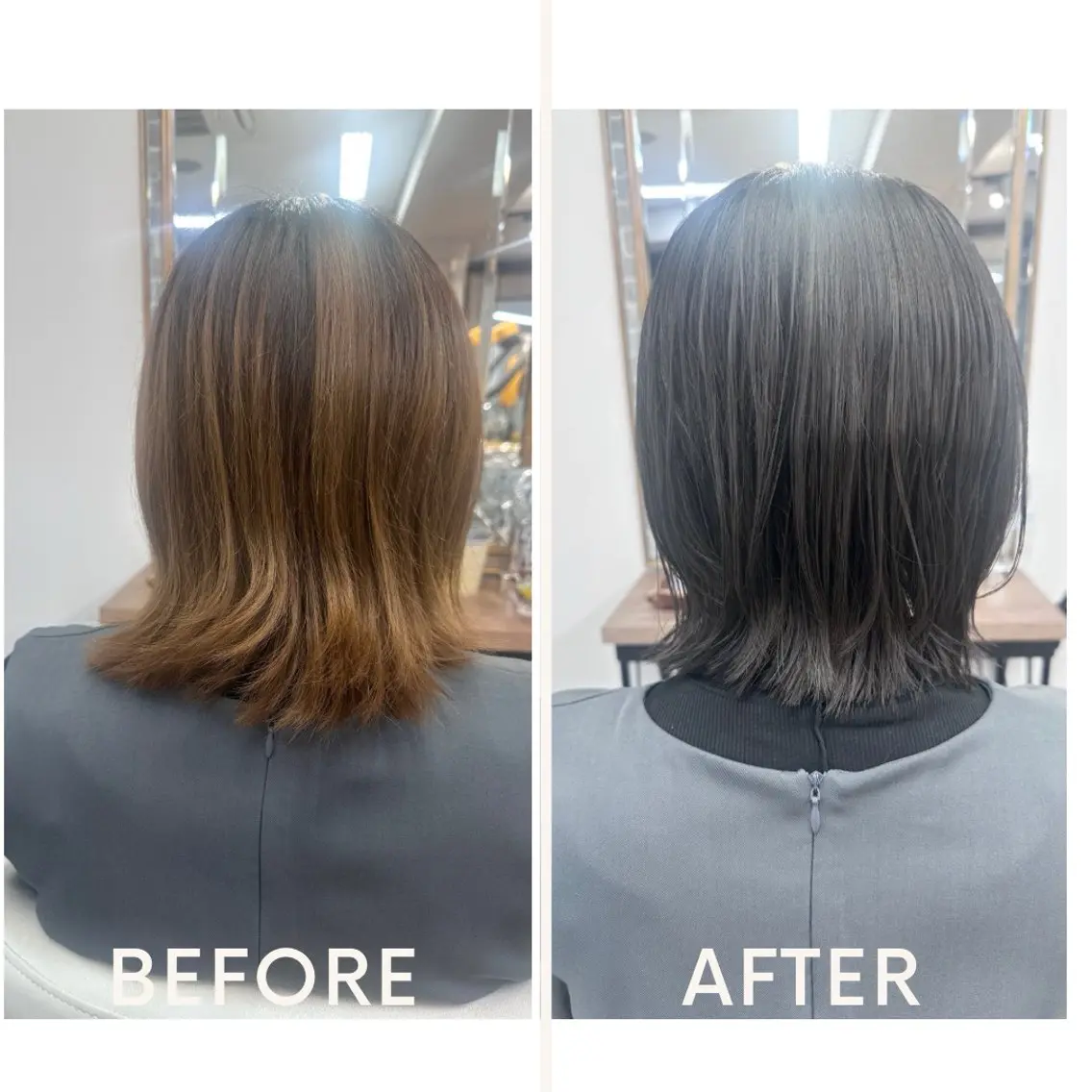 ミディアム カット ヘアカラー トリートメント Noyヨシモト ヒロトのヘアスタイル