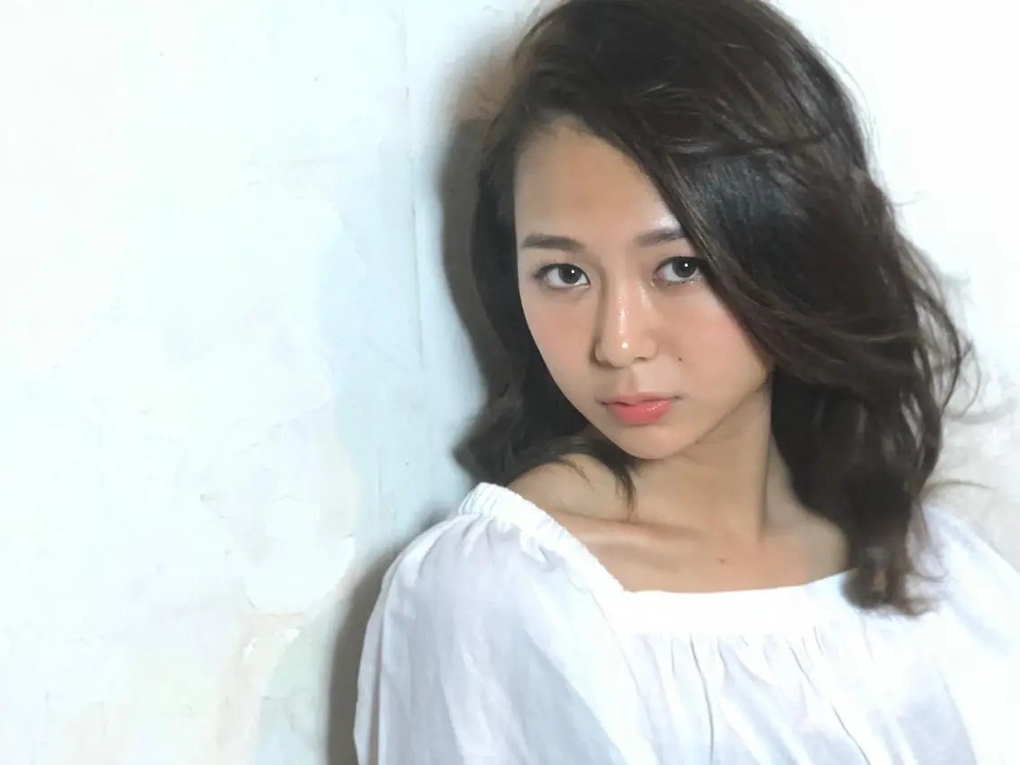 ミディアム パーマ 佐々岡 亮介のヘアスタイル