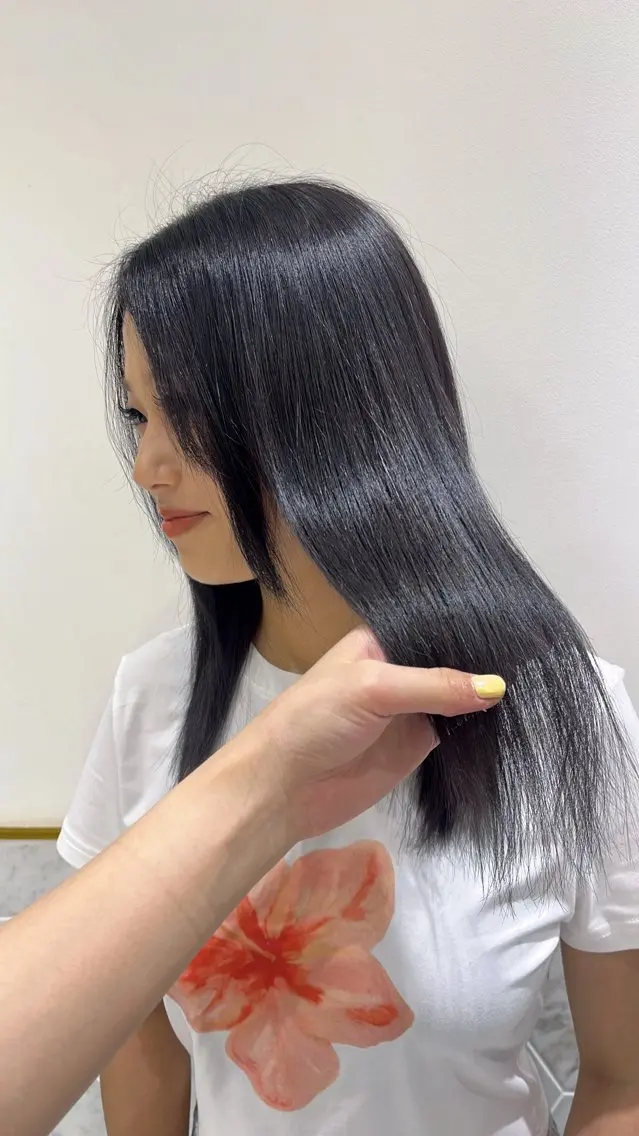 セミロング カラー ヘアカラー 栄/透明感ツヤカラー /Kahoのヘアスタイル