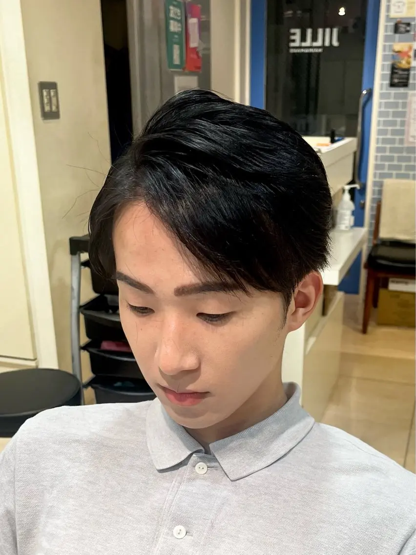 ショート メンズ メンズ韓国風 韓国風ヘア ショートヘア ️ちば🩵JILLE 恵比寿 透明感カラーのヘアスタイル