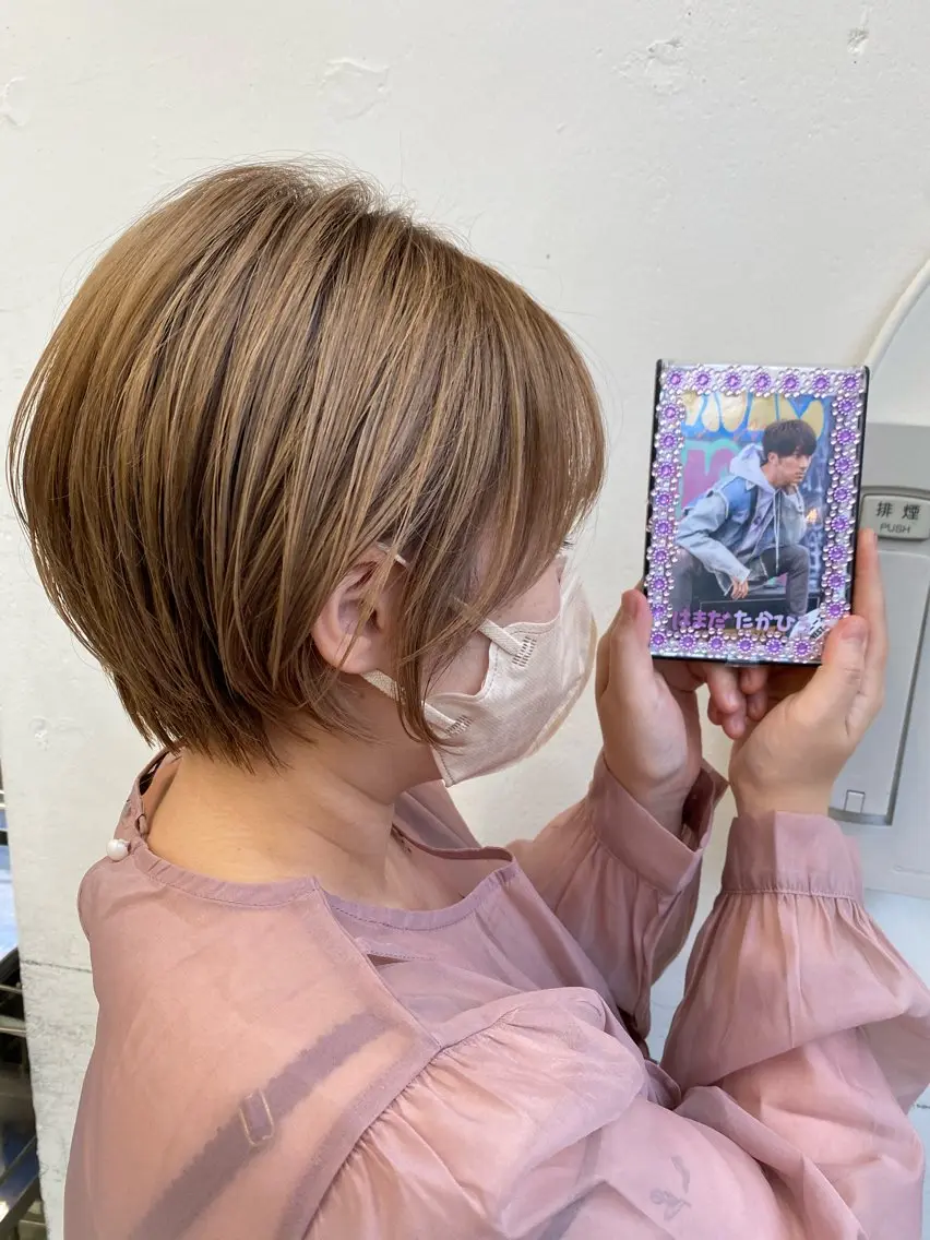 ショート 丸みショート ショートヘア 多田 まりやのヘアスタイル