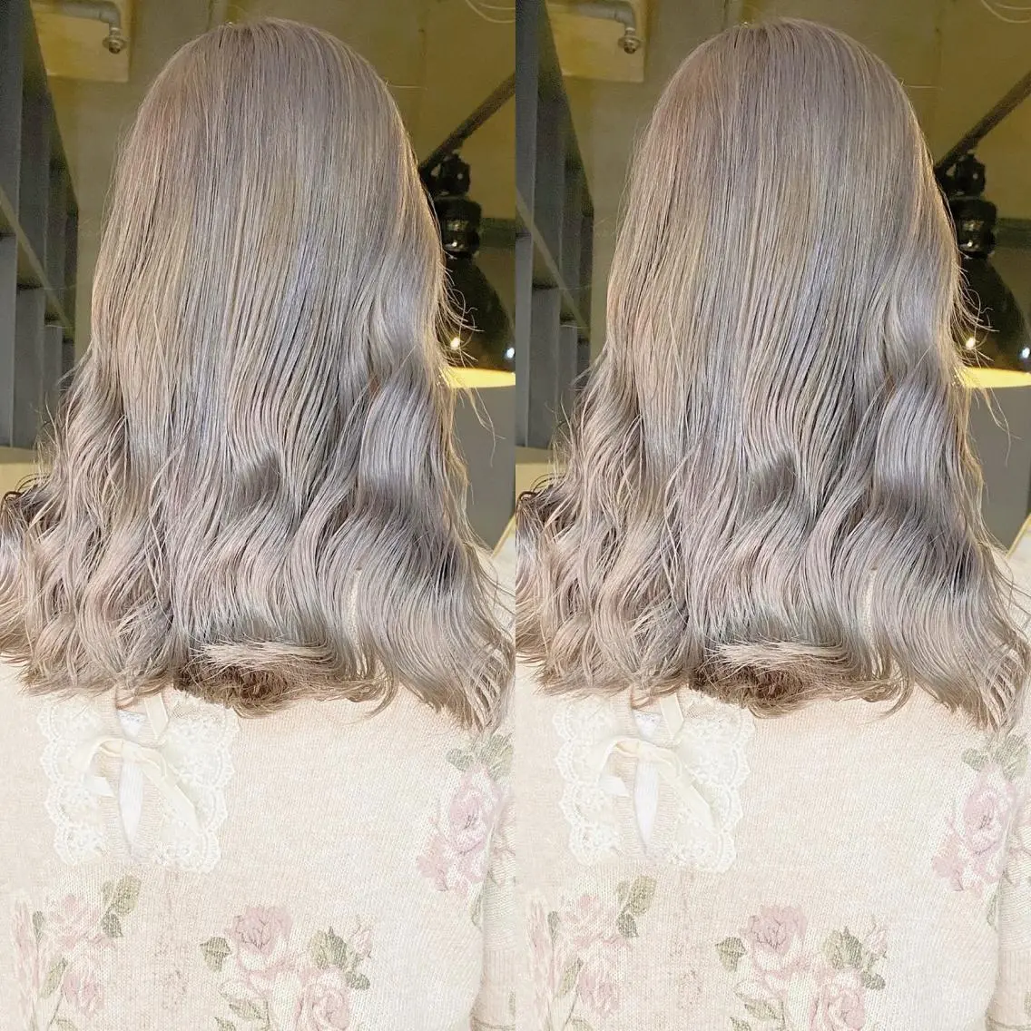 セミロング カラー ヘアカラー トリートメント yoriダブルカラー 代表すがわらのヘアスタイル