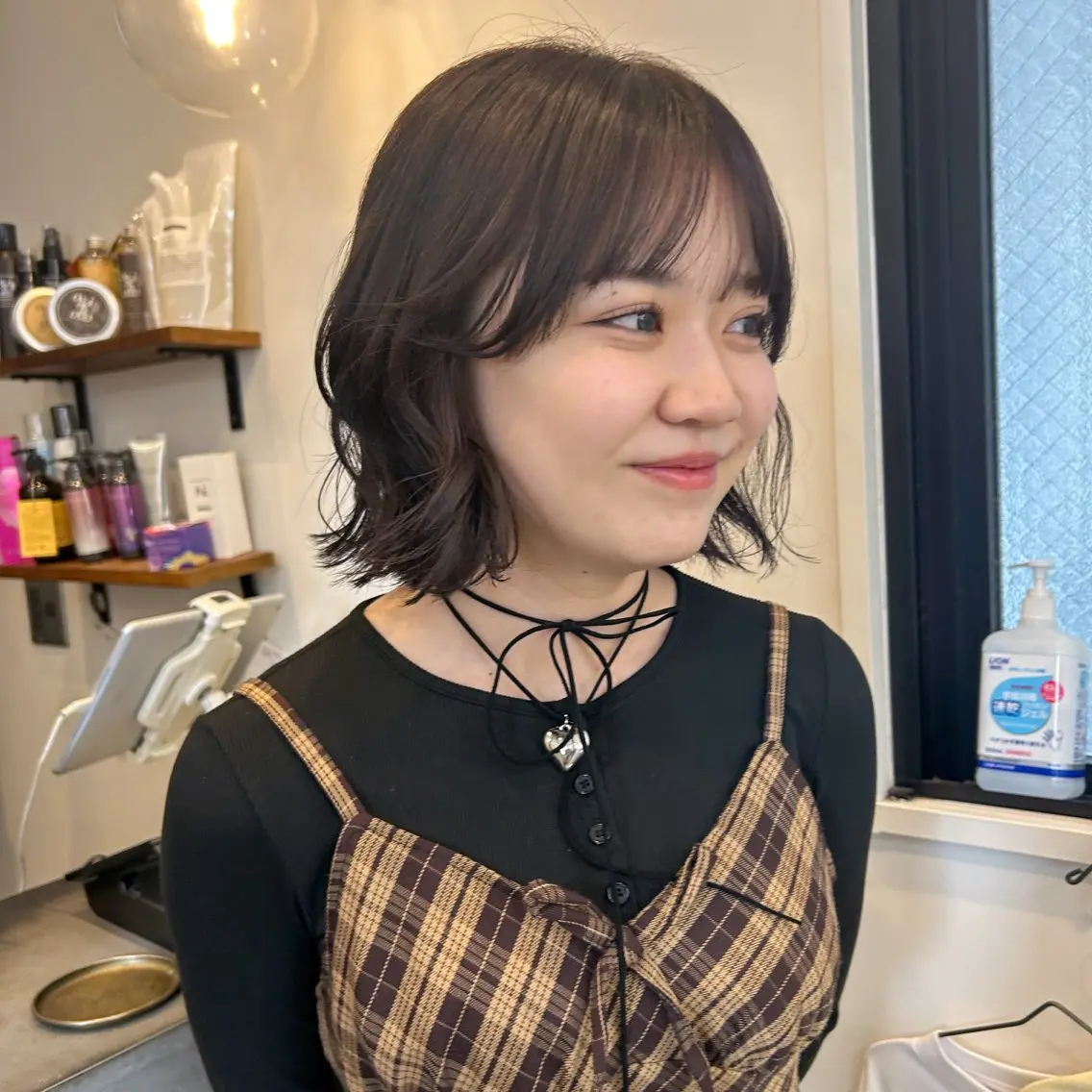 ミディアム カット ヘアカラー メイ🩰 梅田/ヘアセットのヘアスタイル
