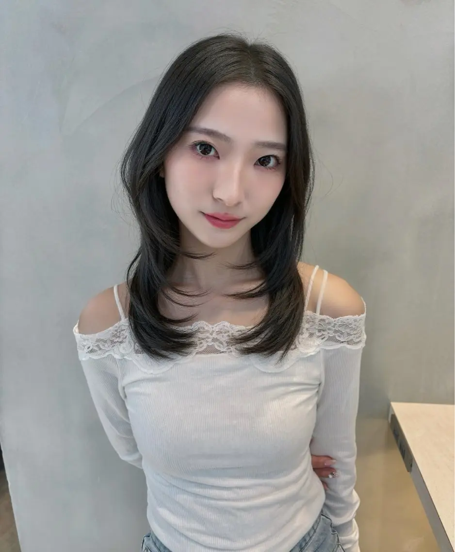 セミロング ヘアアレンジ 縮毛矯正 トリートメント 縮毛矯正/ 巻ける艶髪/吉田光佑のヘアスタイル