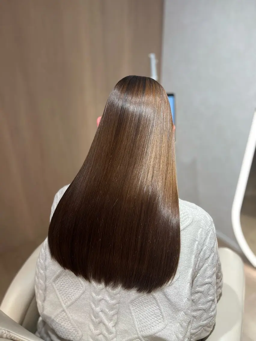 ロング パーマ ストレートパーマ 縮毛矯正 大西 愛梨のヘアスタイル