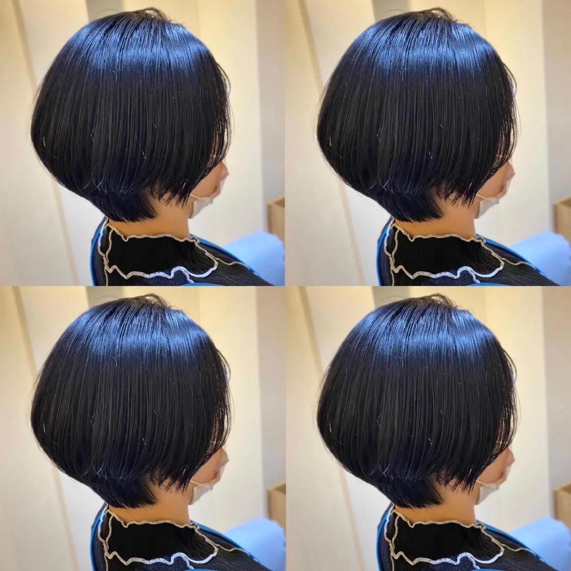 ショート カラー 金島 青のヘアスタイル