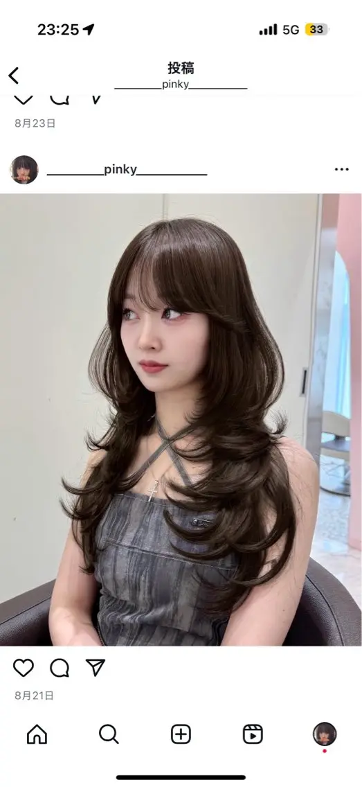 ロング カラー ブリーチ ケアカラー ラベンダーカラー ラベンダーグレー レイヤーカット カット ヘアカラー トリートメント モテ韓国ヘア/ レイヤー🤍RIKAのヘアスタイル