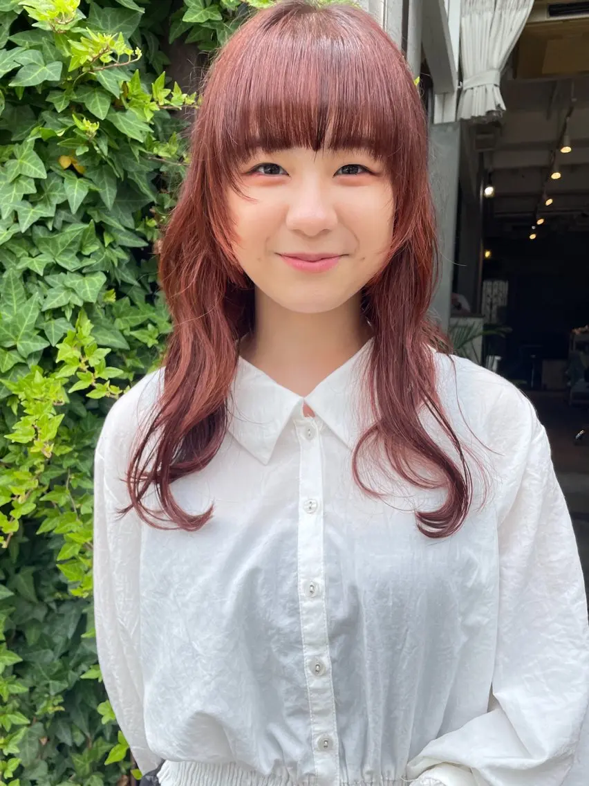 セミロング カラー 顔まわりレイヤー 髪質改善 レイヤーカット 鎌田卓也/髪質改善 /透明感カラーのヘアスタイル