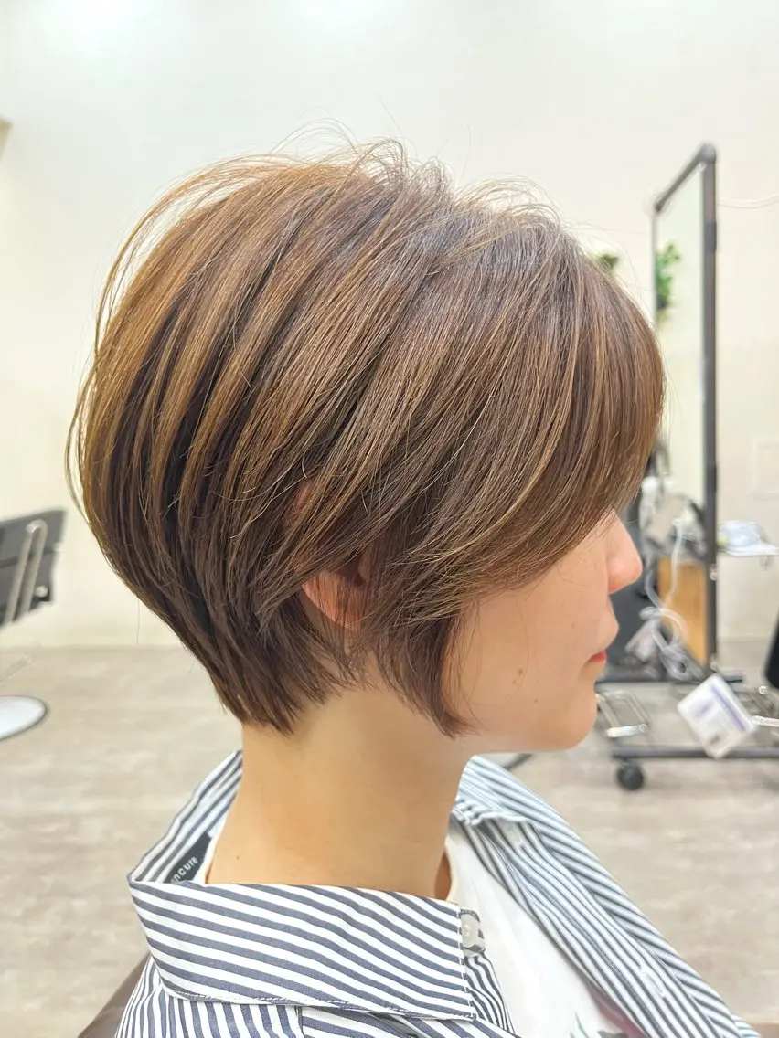 ショート カラー 似合わせカット ショートヘア 艶髪矯正/髪質改善 カイトのヘアスタイル