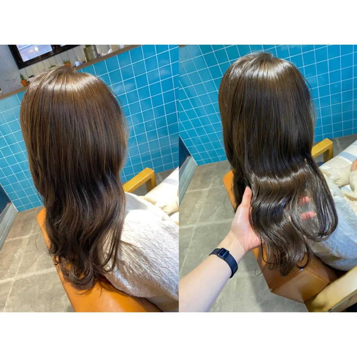 カラー ベージュカラー カット ヘアカラー トリートメント 🩵盛れる顔周りヘア EMI🩵のヘアスタイル