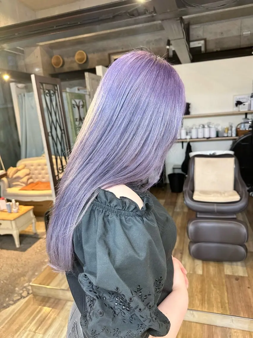 ロング カラー 櫻坂ヘアメ美容師 すず花🌸のヘアスタイル