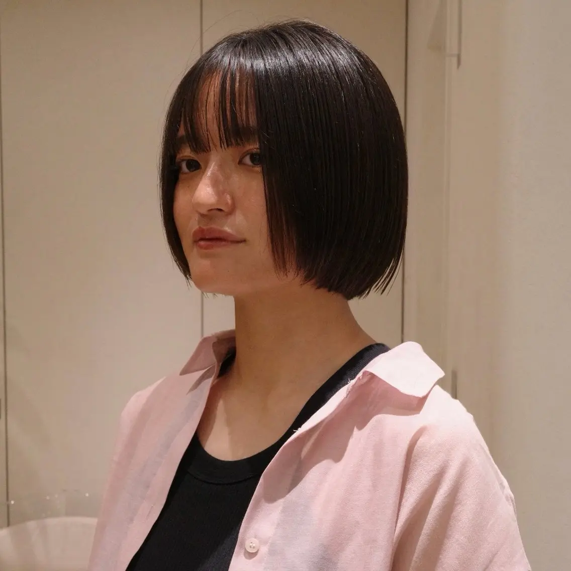 ショート カラー 黒髪 ボブ カット ボブ/ハッシュボブ 【渋谷】コウのヘアスタイル