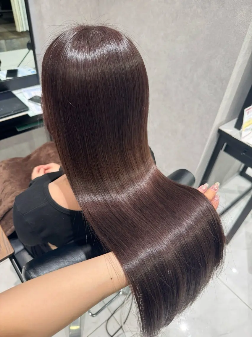 ロング カラー ブリーチ ブラウンカラー 透明感カラー ブリーチなしカラー ヘアカラー 透明感カラー/レイヤ ー/樹奈🍀🫧のヘアスタイル