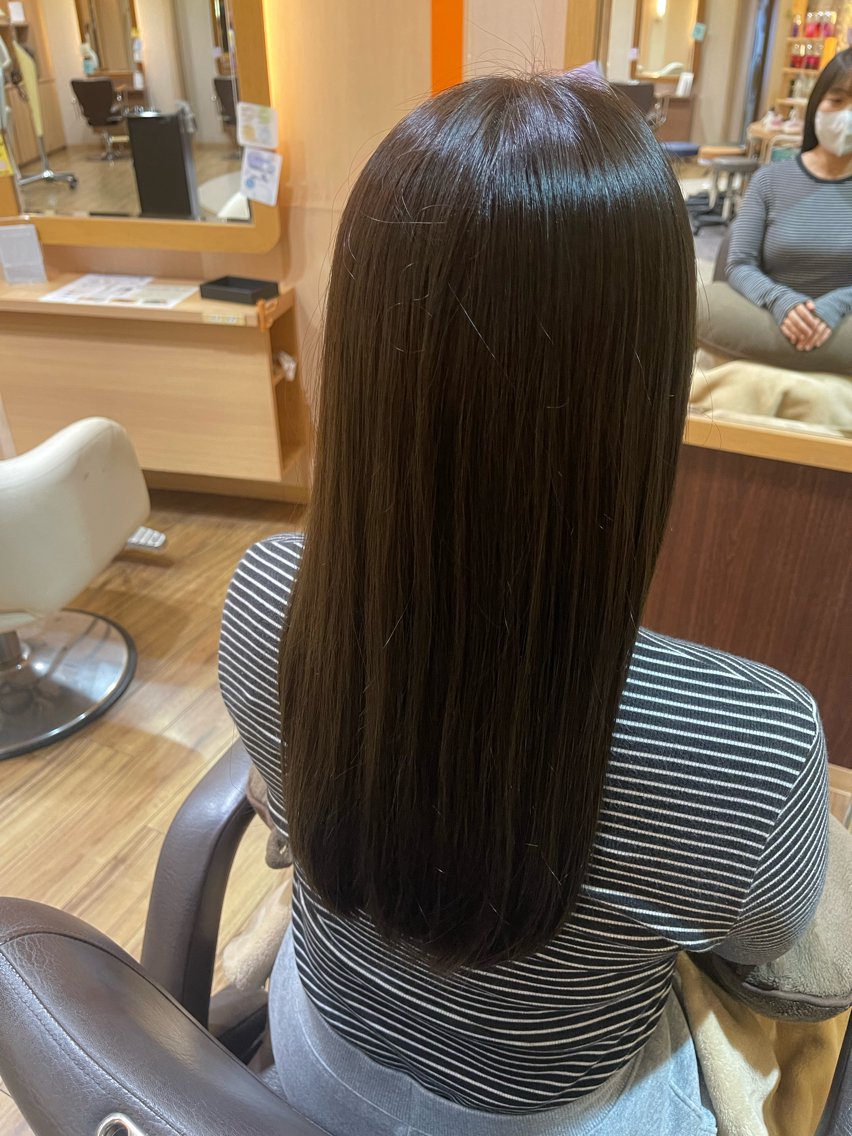 ロング カット ヘアカラー ヘアセット 寺田 詩のヘアスタイル