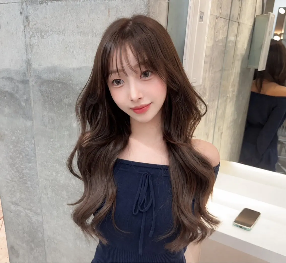 ロング カラー ヘアカラー トリートメント 韓国ヘア/ 愛香🎀🪽のヘアスタイル