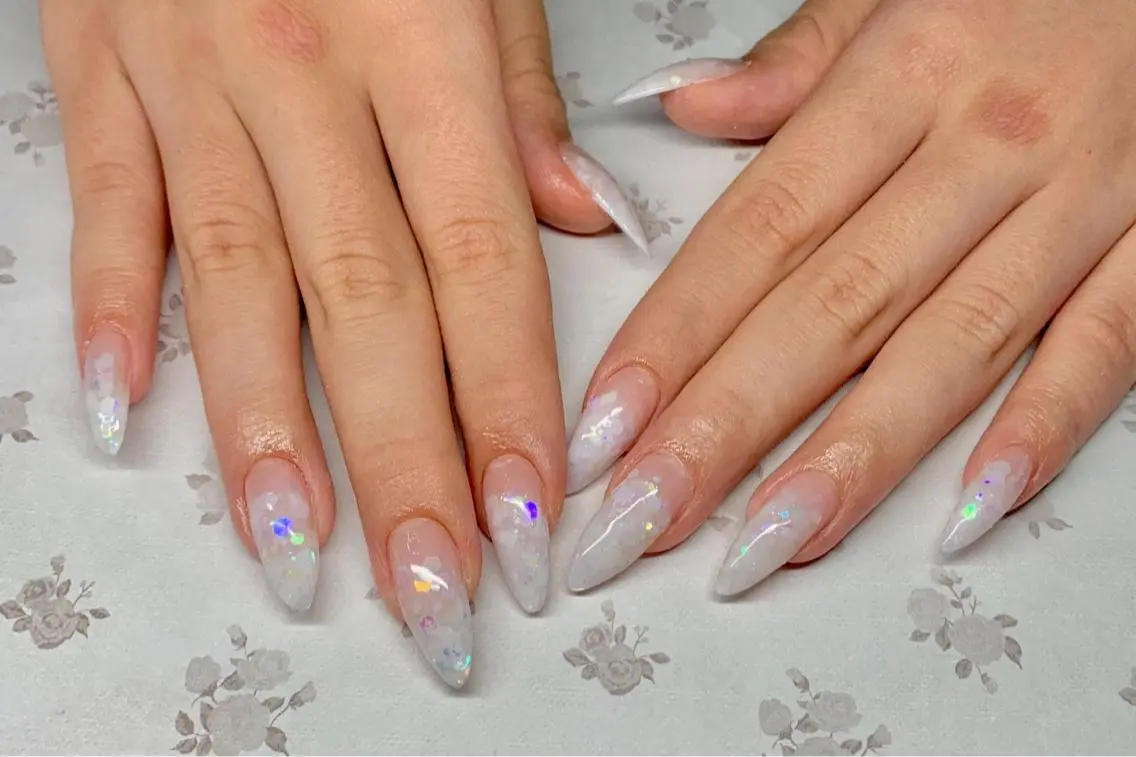 ネイル スカルプネイル ホワイト ハンドネイル x.1.0.nail ♡Cのネイルデザイン