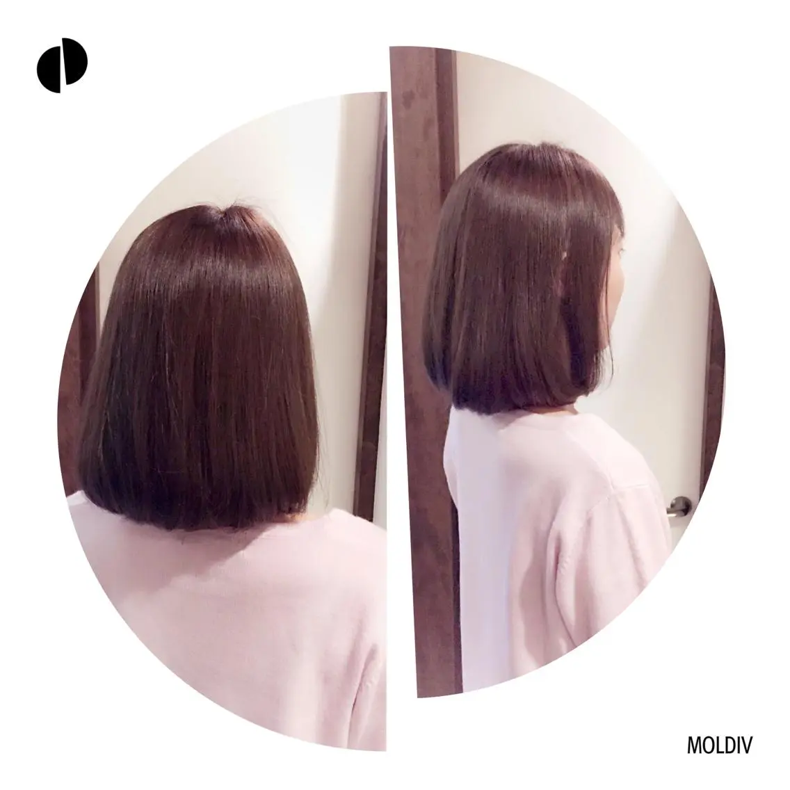 ミディアム カラー ハイトーンカラー ネイビーカラー ✨縮毛矯正✨髪質改善 ナカシマ ユミのヘアスタイル