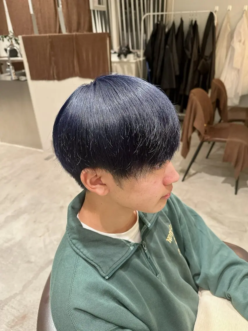 ショート カラー メンズ 髪質改善ストレート 中林優太のヘアスタイル